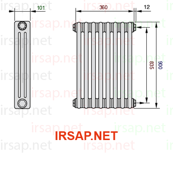 Радиатор IRSAP Tesi 30900/8 T30 CL 01